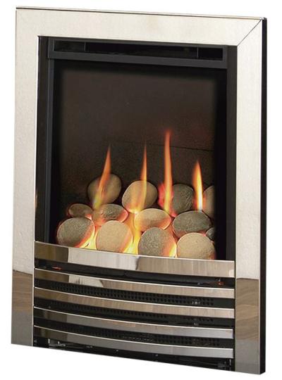 Global Fires Fantasy HE Gas Fire - pebbles - close